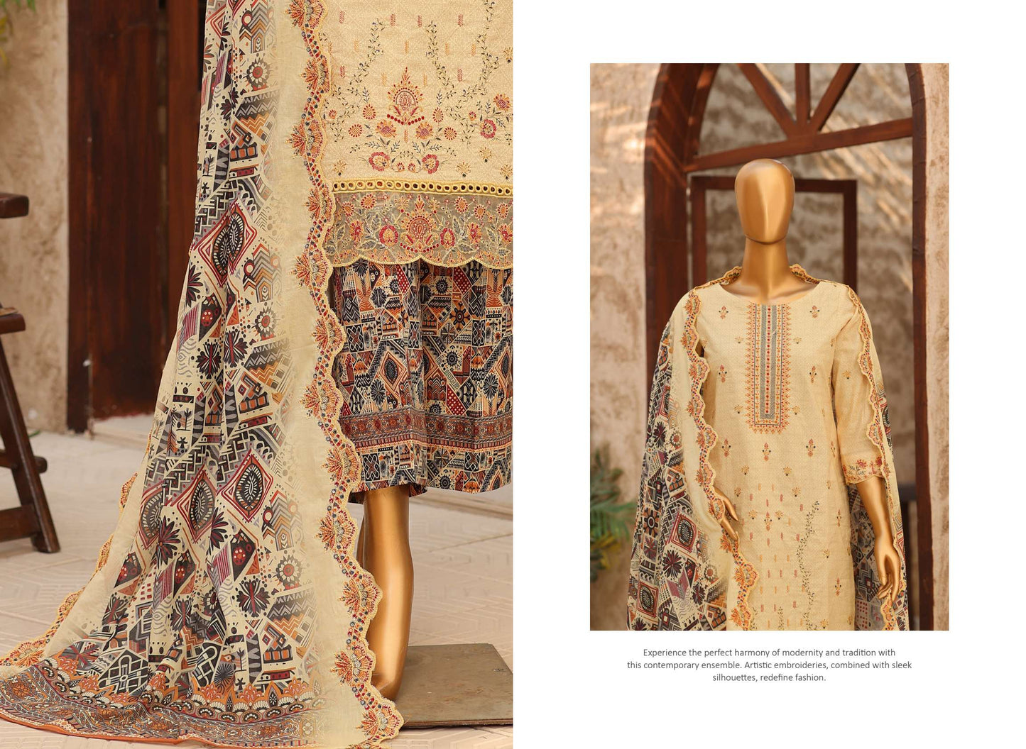 🌸 🌹 MTF – KASHNI ✨ Digital Printed Heavy Embroidered Lawn  2026
Collection ✨