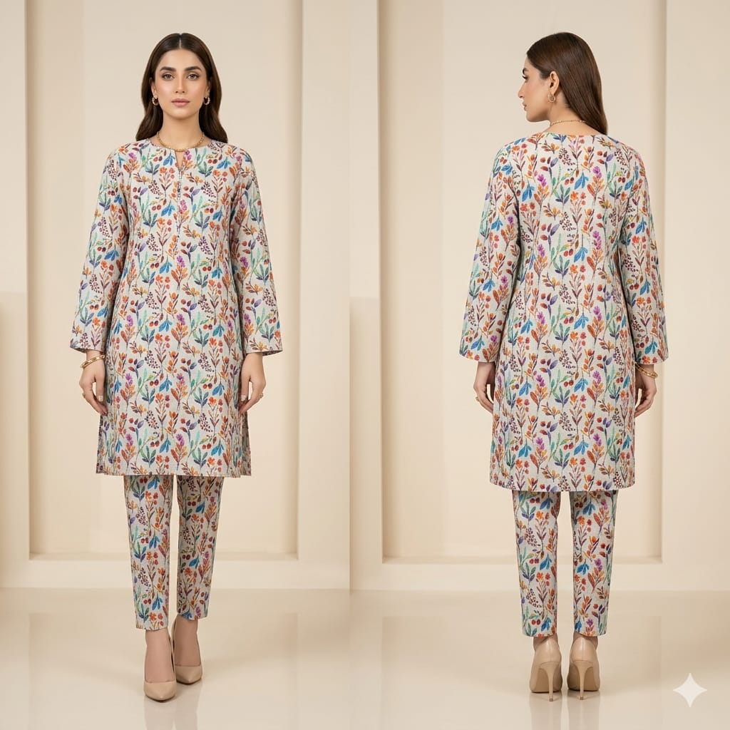 EGO 5MTR – DAABI Digital Printed All-Over 2-Piece Suit Unstitched Collection