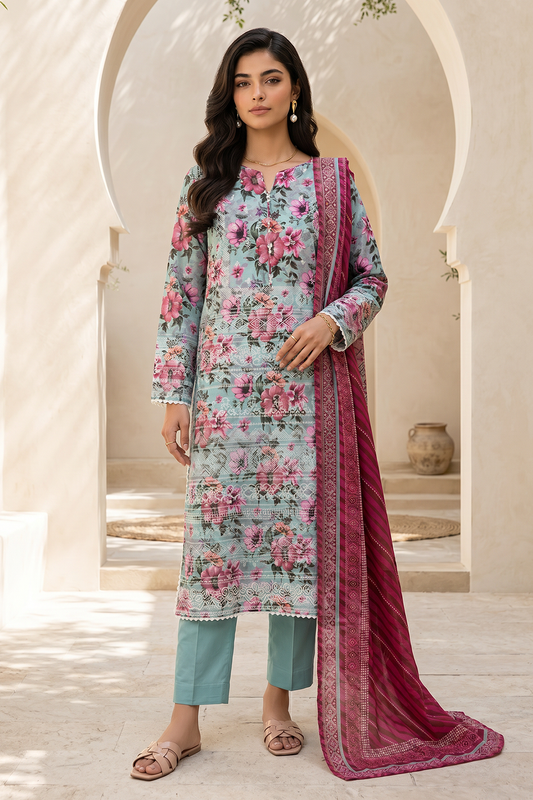 Zellbury (D.C:- WUS26X38055) Unstitched 3pcs Lawn Collection