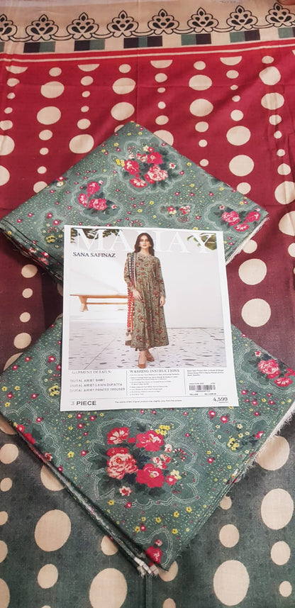 Sana Safinaz Lawn Unstitched 3 Pieces ❤️🔥