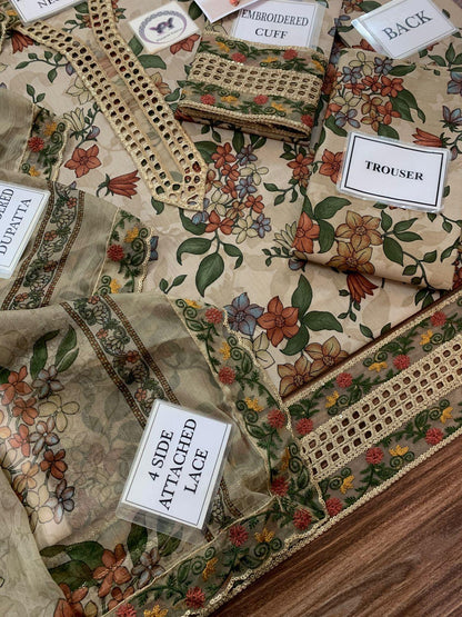 Baroque Elegant 3PC Unstitched Lawn Suit Collection