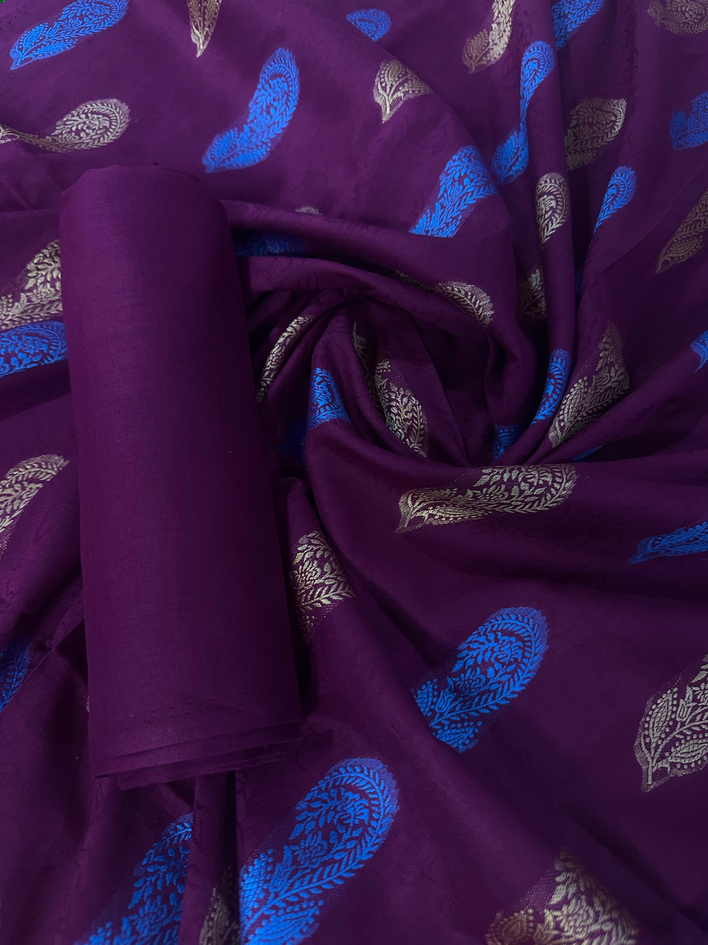 Jacquard PurBlue Lawn 2 Pcs Collection