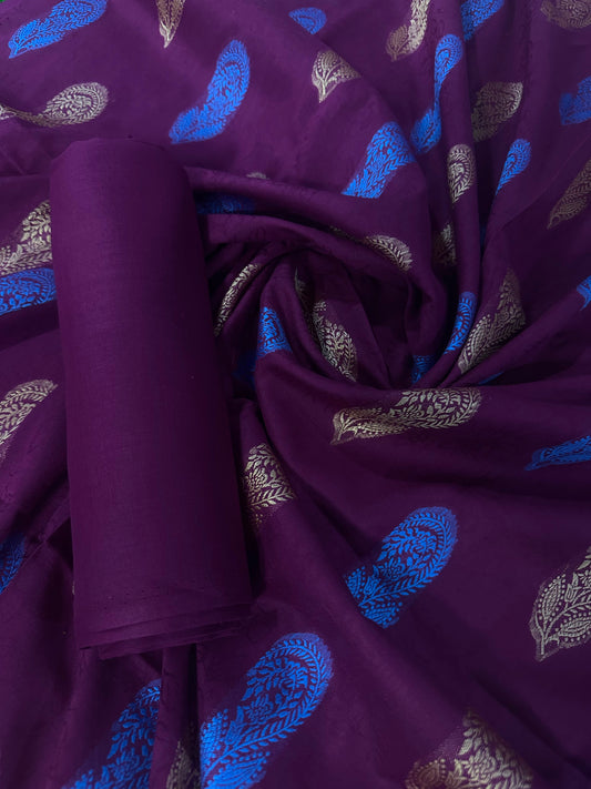 Jacquard PurBlue Lawn 2 Pcs Collection