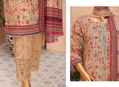 ZEENAT By MTF 100% ORIGINAL CHIKENKARI TROUSER 3PCS 👌🌼❤️