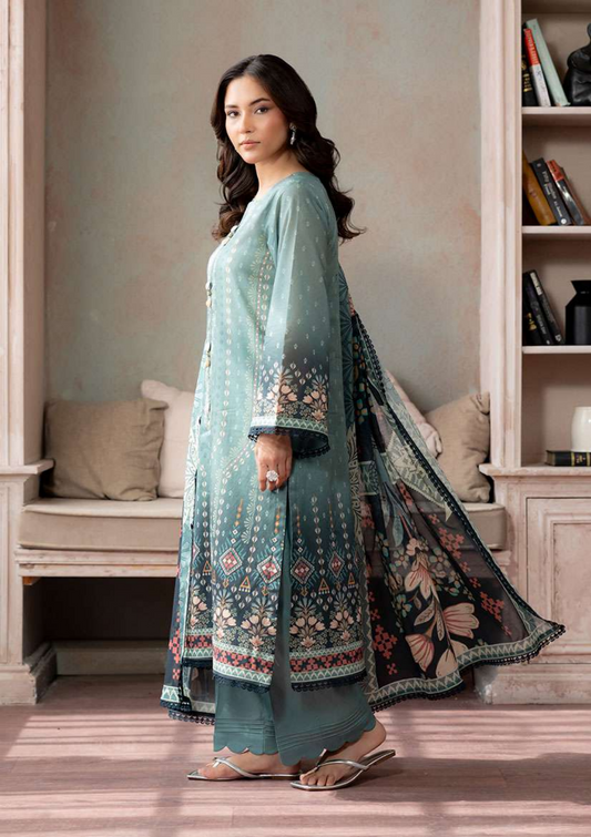 ZELLBURY Unstitched 3pcs Lawn Collection D.C:- WUS26X30752