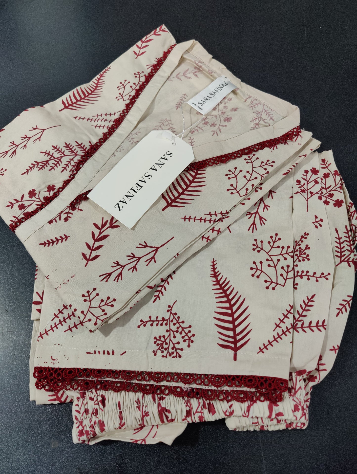 Sanasafinaz DEFECTED Cords Cotton Printed Stitched 2P
