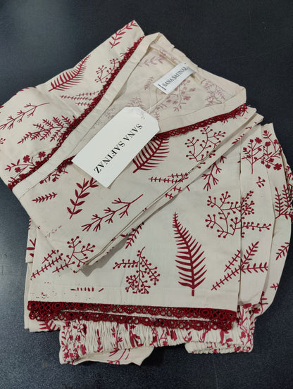 Sanasafinaz DEFECTED Cords Cotton Printed Stitched 2P