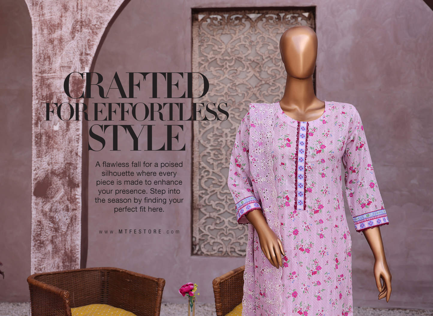 ✨ MTF Presents ✨
" L A S H K A R A " 💖 🌸 DIGITAL PRINTED EMBROIDERED CHIKANKARI DORIA LAWN COLLECTION 2025 🌸