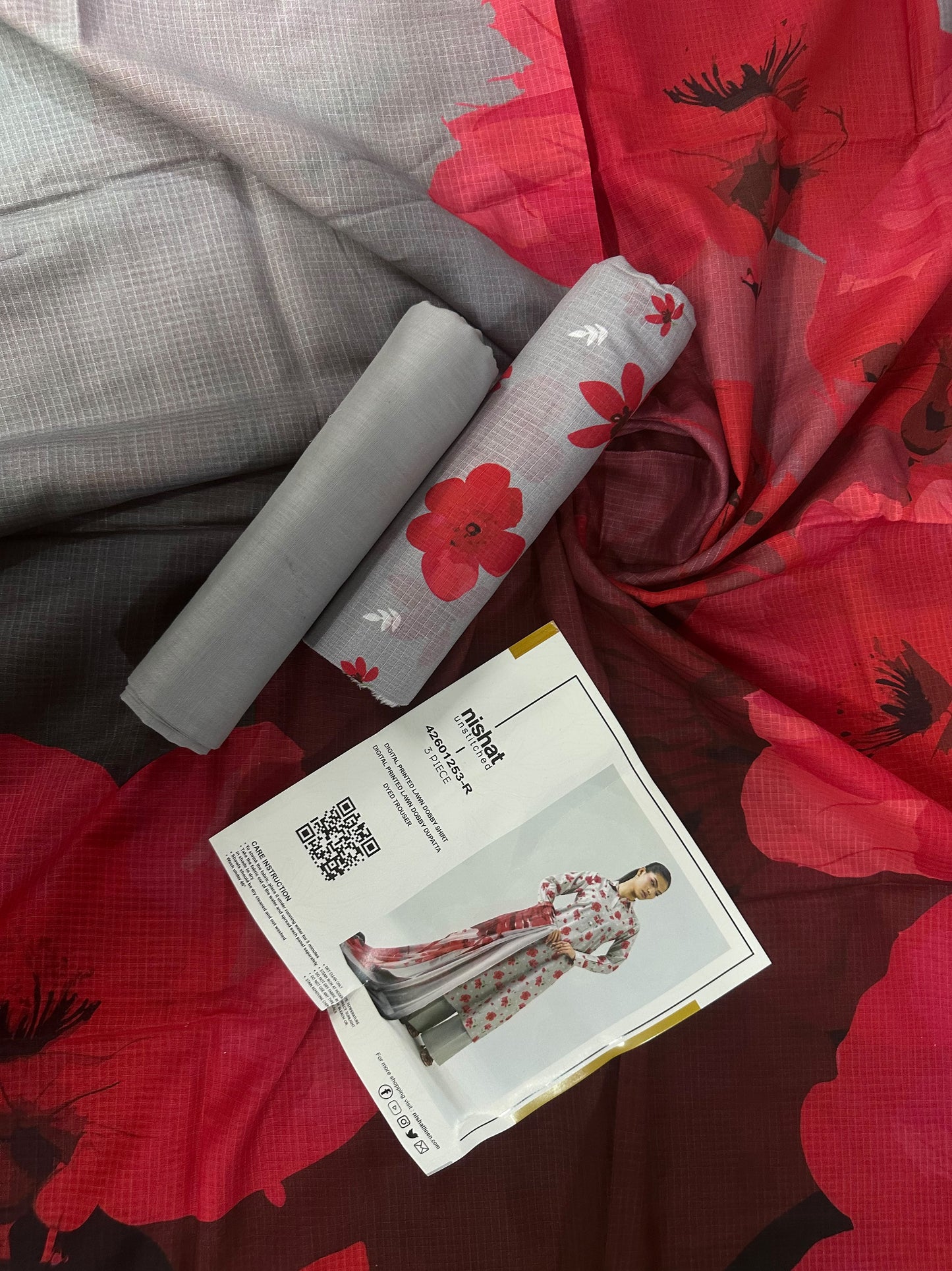 Nishat 3Pcs Dobby Lawn