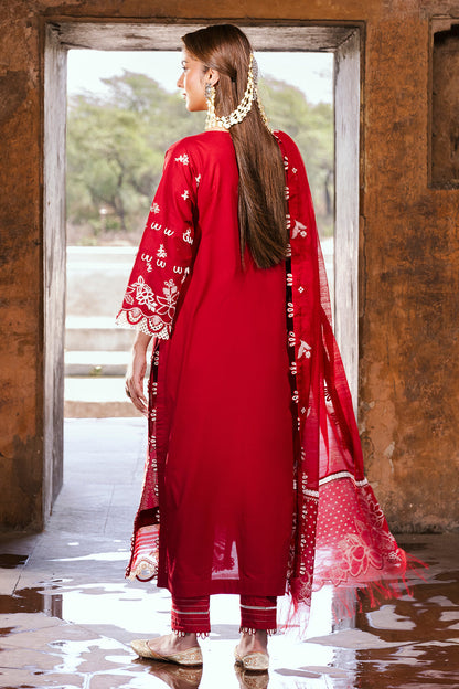 ZELLBURY 🌟 CHIKANKARI RED ELEGANCE – WUS25E30837 🌟