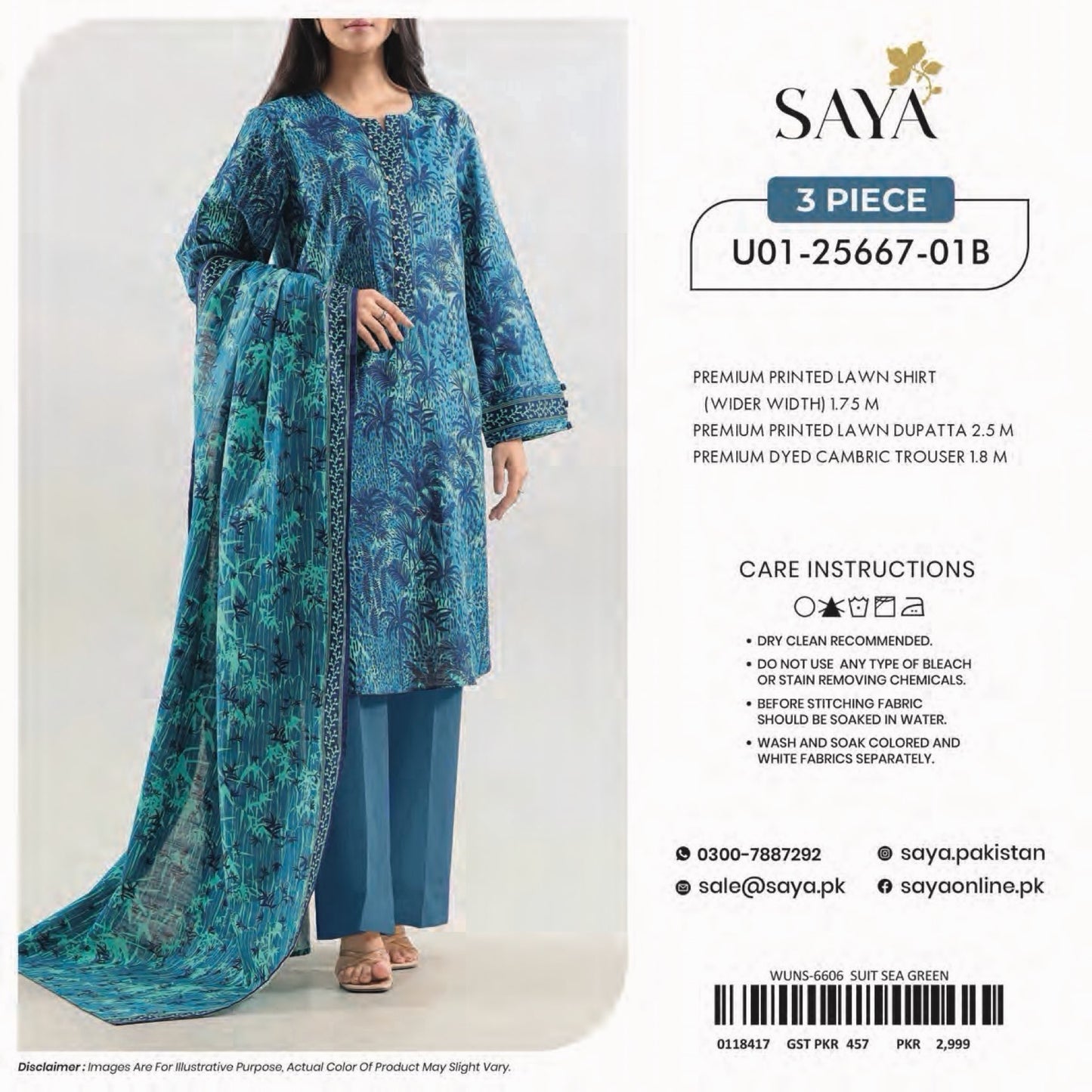 Saya Unstitched Printed 100% Original Cotton 3 PCs Suit In WHOLESALE PRICE 💯✨