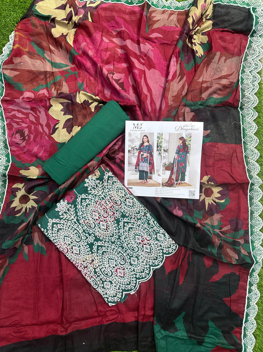 MOOSA JEE DHAGAKARI EMBROIDERED UNSTITCHED 3PCS COLLECTION
