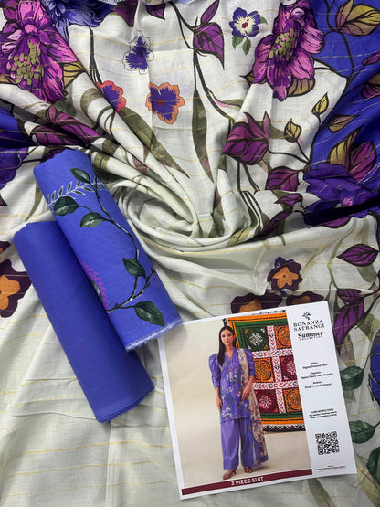 Bonanza Satrangi Purple 3PCs