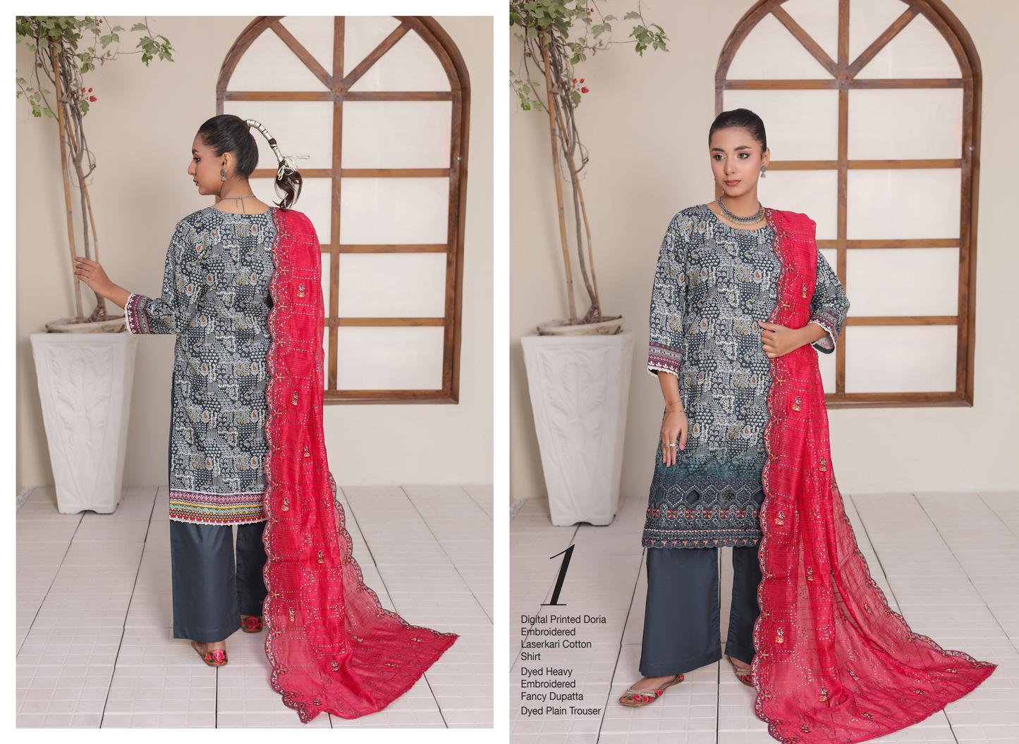 🌸 🌹 MTF – ROSE & VOGUE ✨ Digital Printed Doria Embroidered Laserkari Cotton 2025
Collection ✨