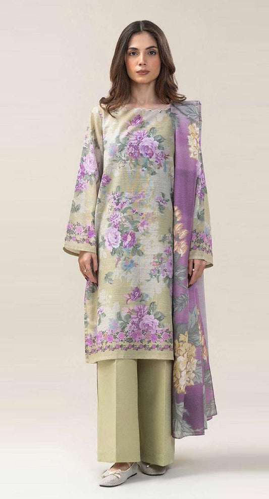 Limelight – Deep Violet - Doriya Unstitched 3 PCs Suit