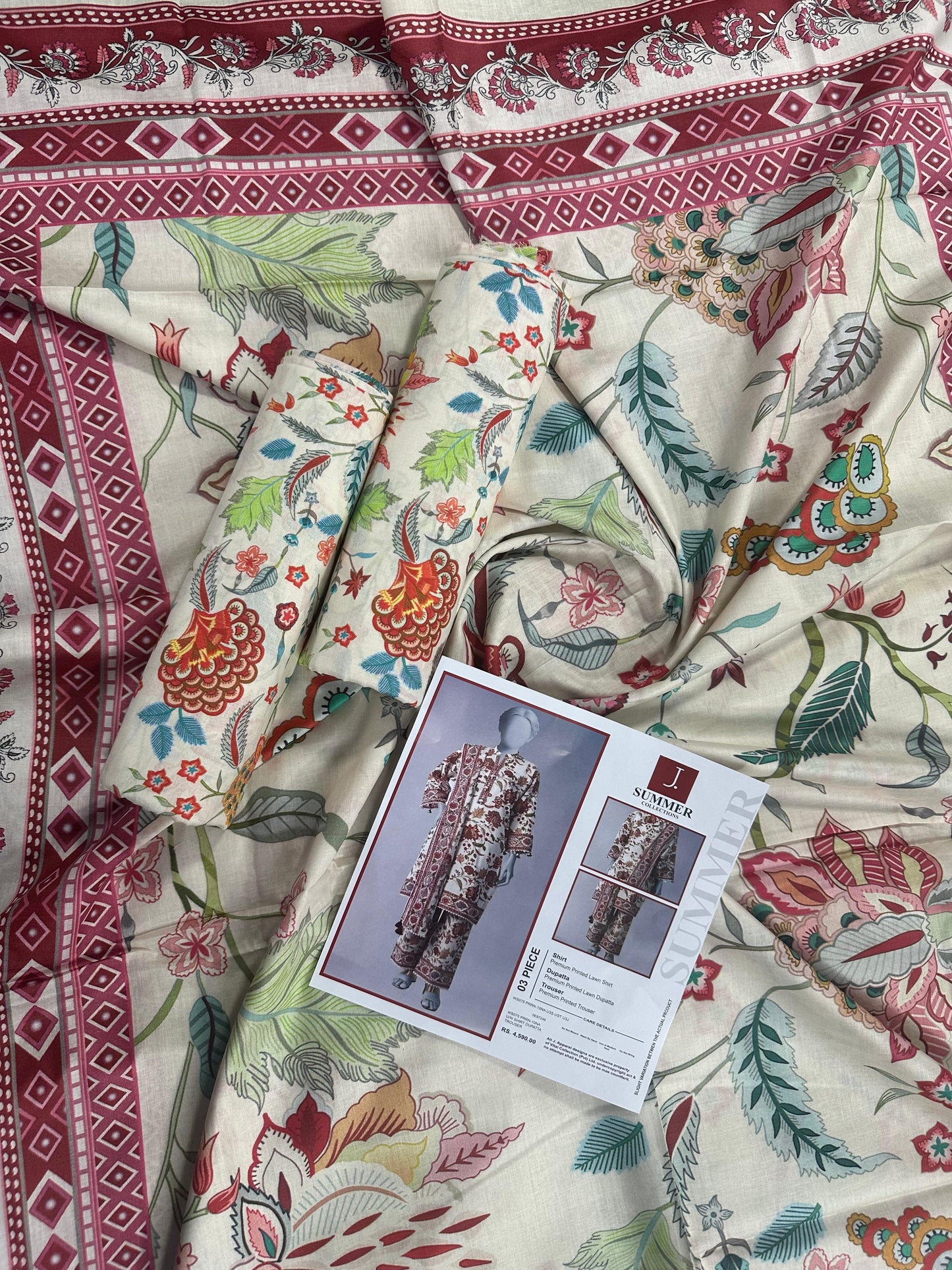 Junaid Jamshed Inspired J. Digital Printed Lawn 3 Piece Unstitched Collection