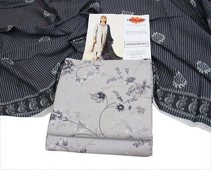 KHAADI Doria Stripe 3P Unstitched Ladies Suit