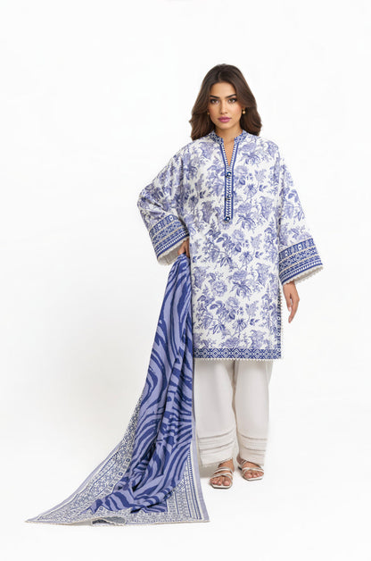 Khaadi Ocean - 3 PCs Printed Bana Dora Lawn Unstitched Collection
