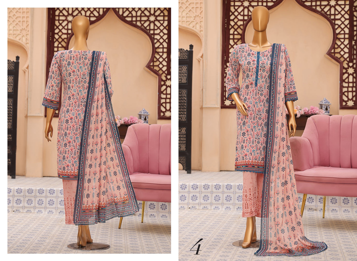 ZEENAT By MTF 100% ORIGINAL CHIKENKARI TROUSER 3PCS 👌🌼❤️