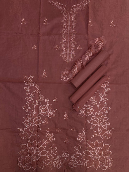 Saqafat Dusty Rose Emb 2Pcs Lawn