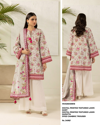 ZELLBURY Unstitched Lawn Collection 2026 Design #WUS26X30616