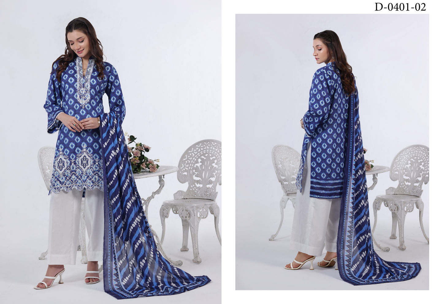 Luxury Summer Collection 
APPLIQUE KARI BY MOOSAJEE Design# D-0401-02