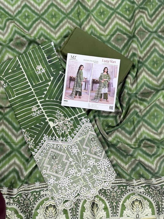 Luxury Summer Collection 
LASER KARI BY MOOSAJEE Design# D-0301-01