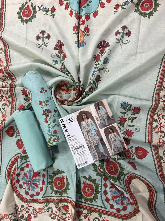 Zellbury (D.C:- WUS26X31022) Unstitched 3pcs Lawn Collection