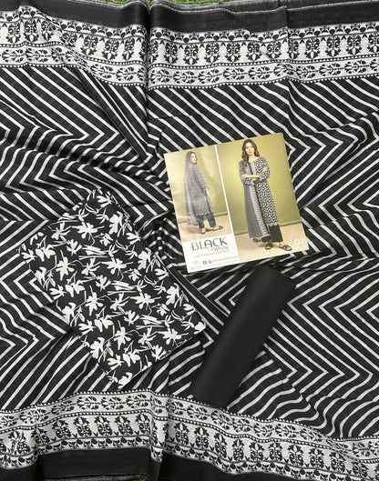 Salina Black & White Lawn Collection Vol-2 Design # 7