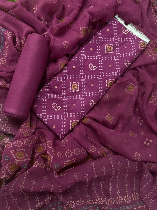 Sohaye Purple Kairee Chundri By Diners Printed 3Pcs
