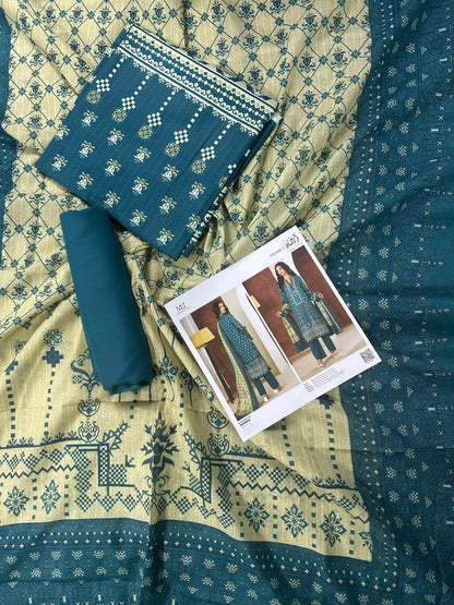 Izhan Magic Premium Digital Printed 3PC Lawn Unstitched Collection Vol.03 -  D B0301 05