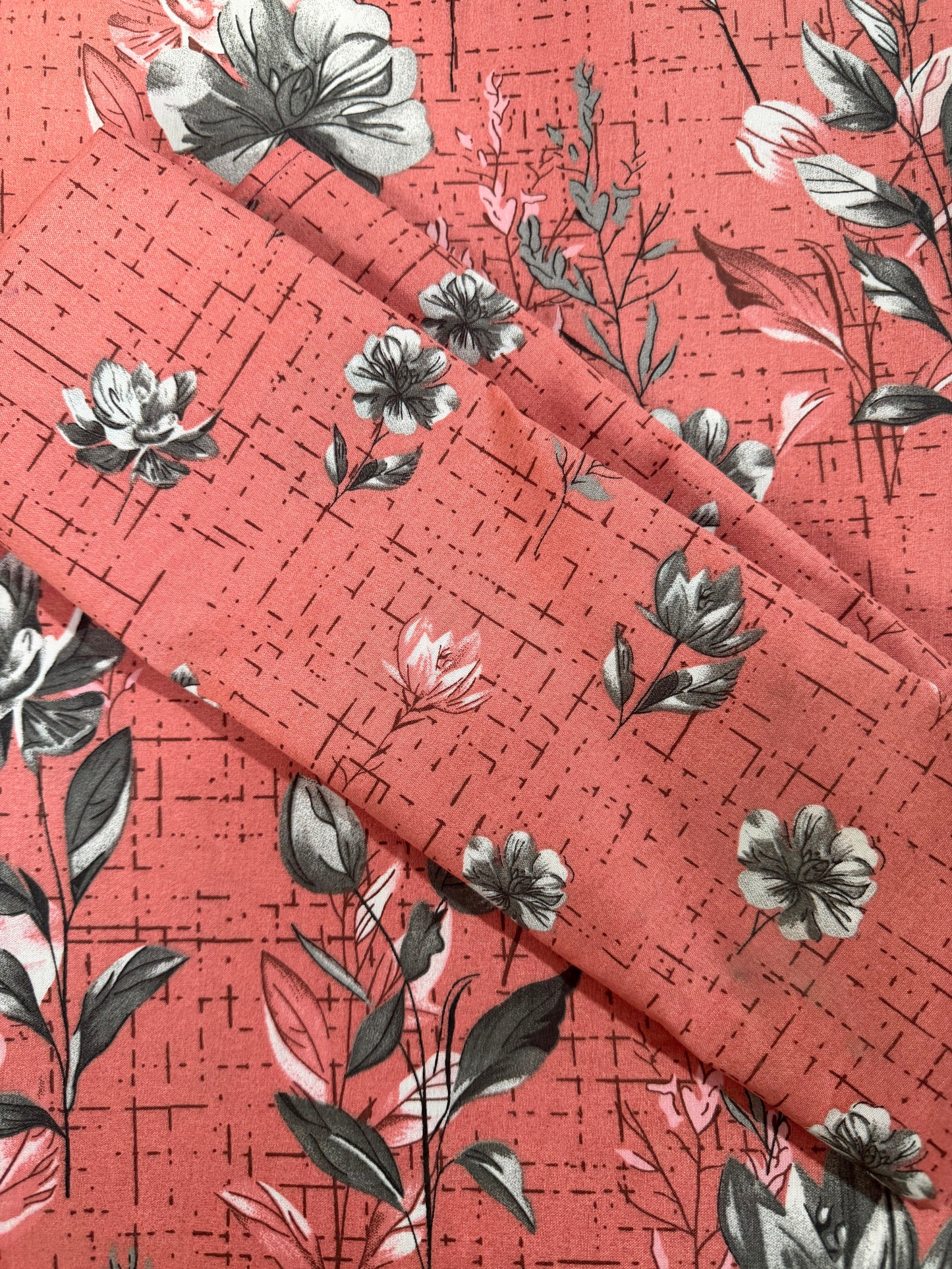 Salonika Dusty Peach Double Bed Bedsheets