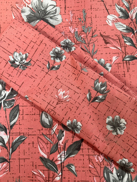 Salonika Dusty Peach Double Bed Bedsheets