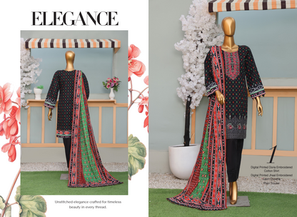 🌸 MTF Digital Printed Doria Embroidered Cotton Collection 2025 🌸 ✨ ELARA ✨