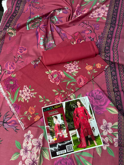 🌼 LIMELIGHT BANADORA 3PCS 🌼  2026 ☀️💎 3 Piece Unstitched Lawn 💎