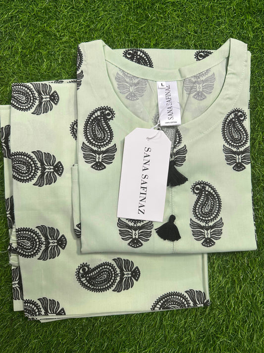 SanaSafinaz Stitched 2PCS Mint Green