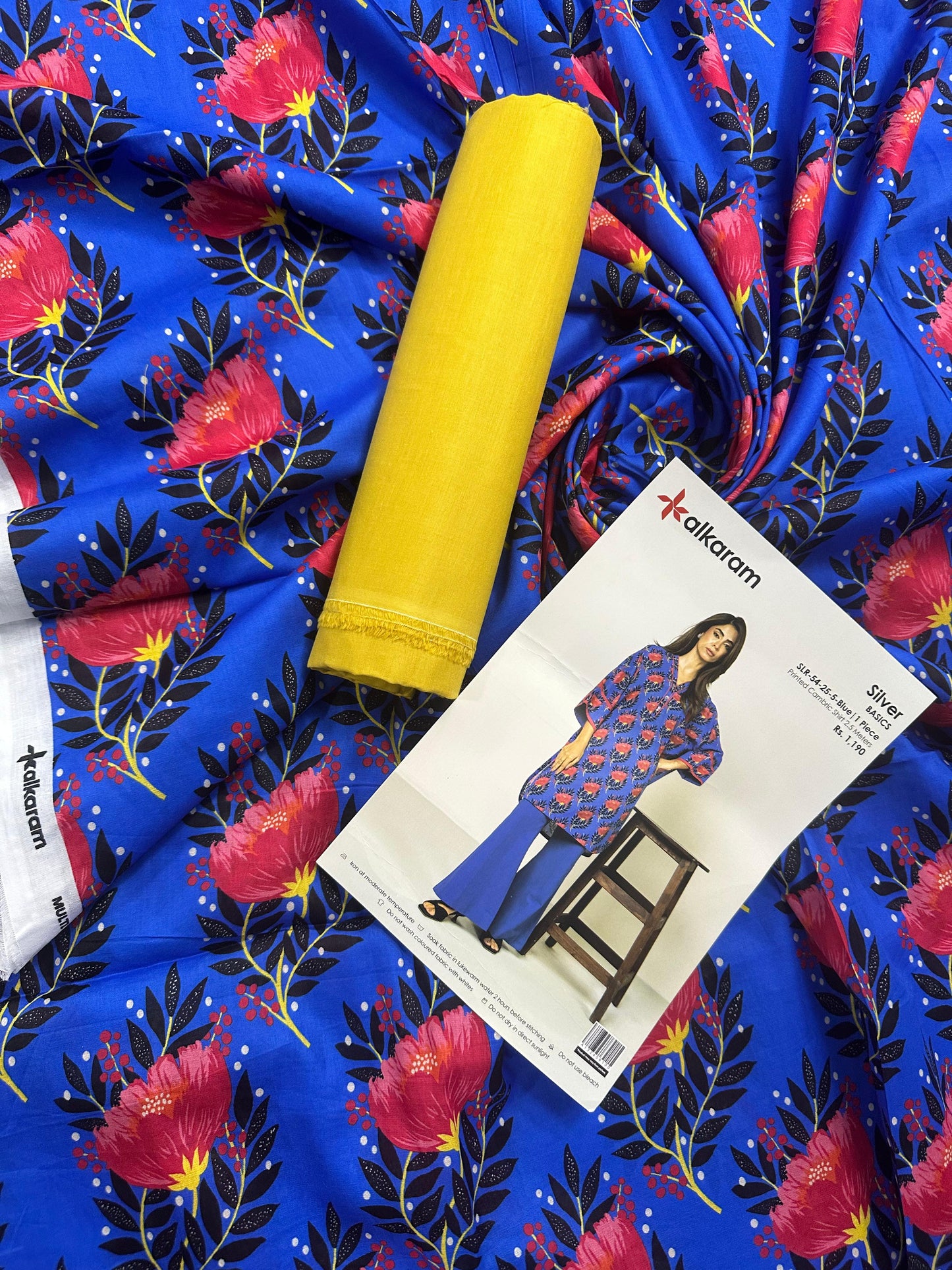 Alkaram Blue-Red 2Pcs S+T