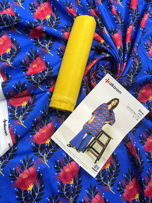 Alkaram Blue-Red 2Pcs S+T
