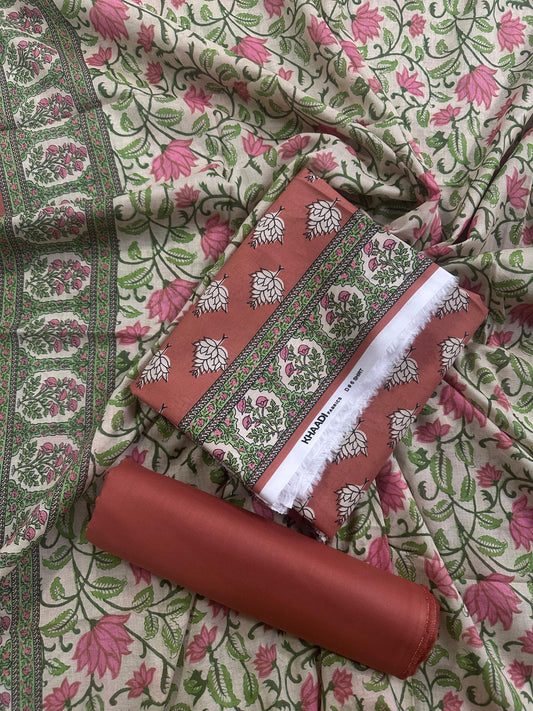 Khaadi Dusty Pink Printed 3Pcs