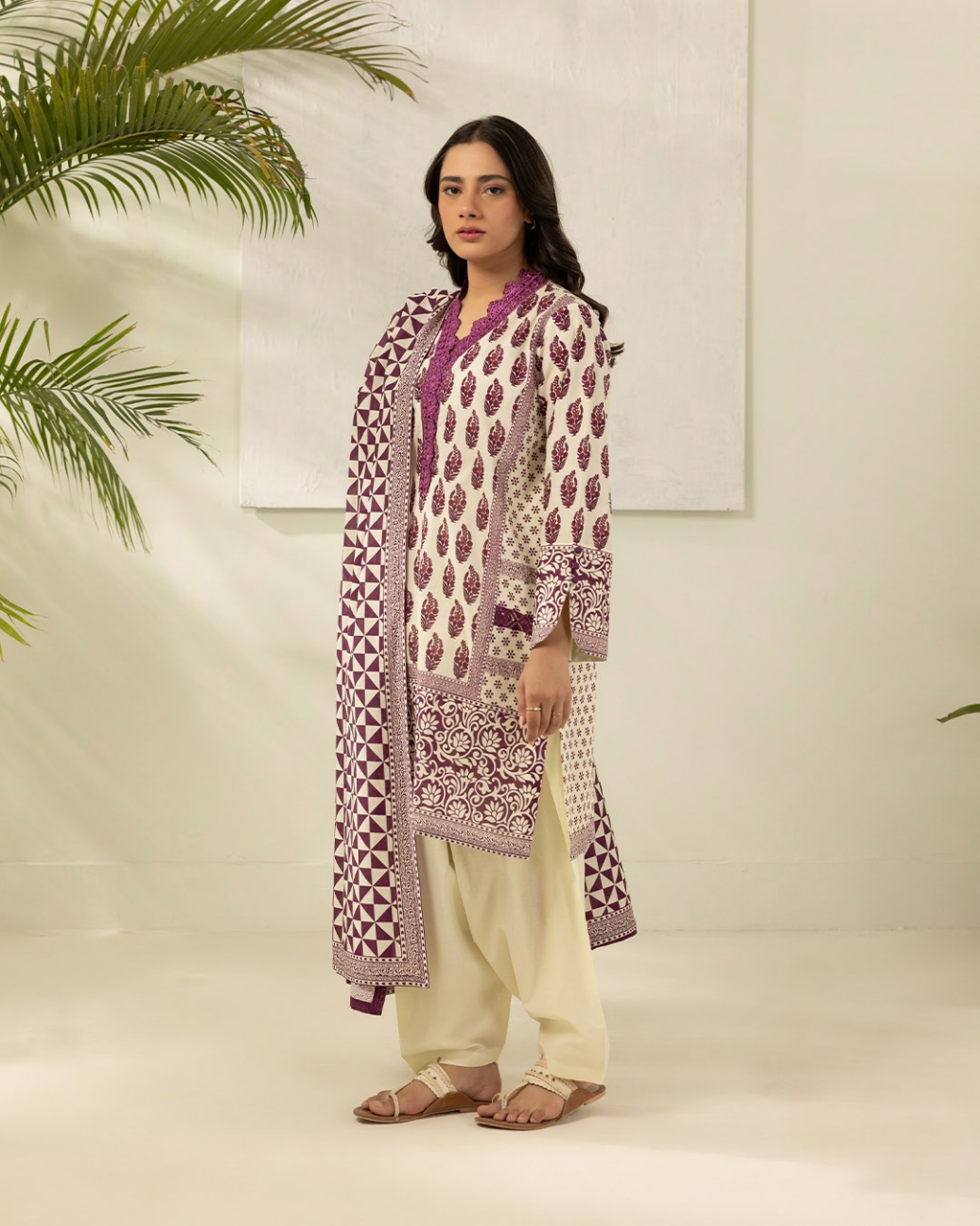 ZELLBURY Unstitched Lawn Collection 2026 Design #WUS26X30487