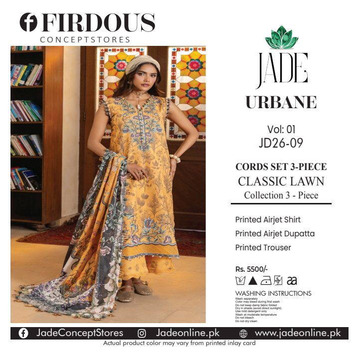 FIRDOUS JADE 18938 Lawn 3Pcs Collection