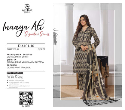 Inaaya Ali By ARHAM TEXTILE 3P