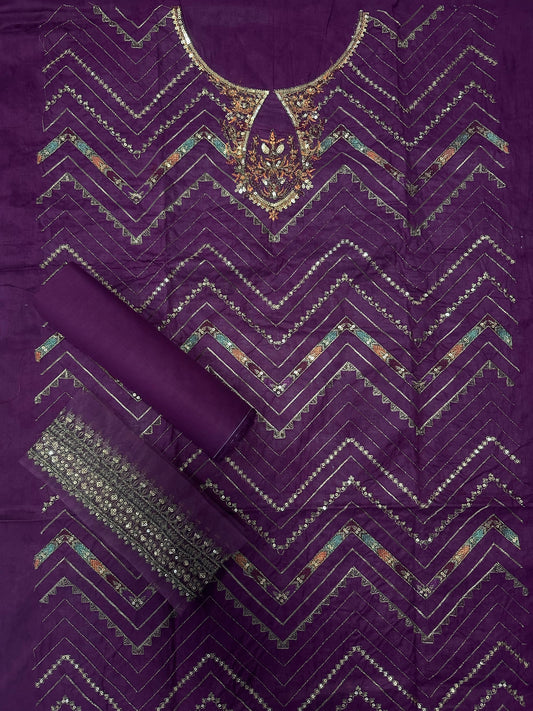 MARIA B–2PC Purple Emb Lawn Collection