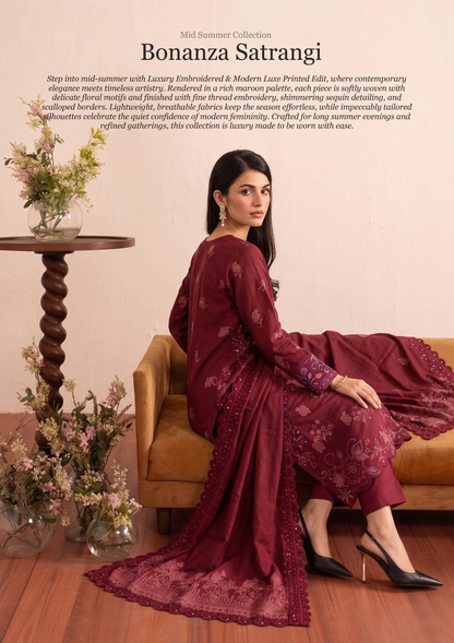 Bonanza Satrangi Ruby Rush Jacquard 3Pcs