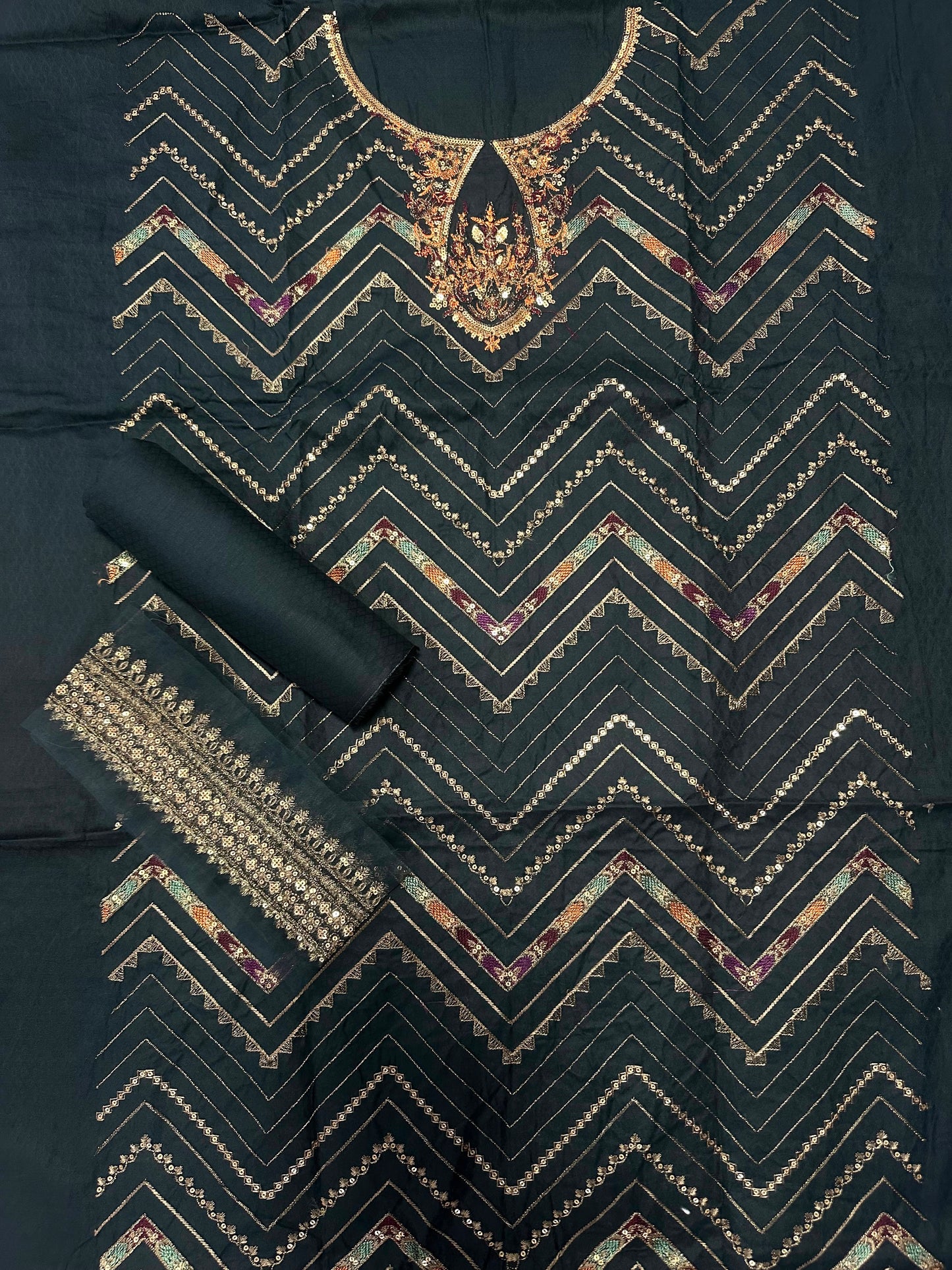 MARIA B–2PC Teal Emb Lawn Collection