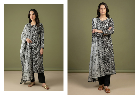 Salina Black & White Lawn Collection Vol-2 Design # 5