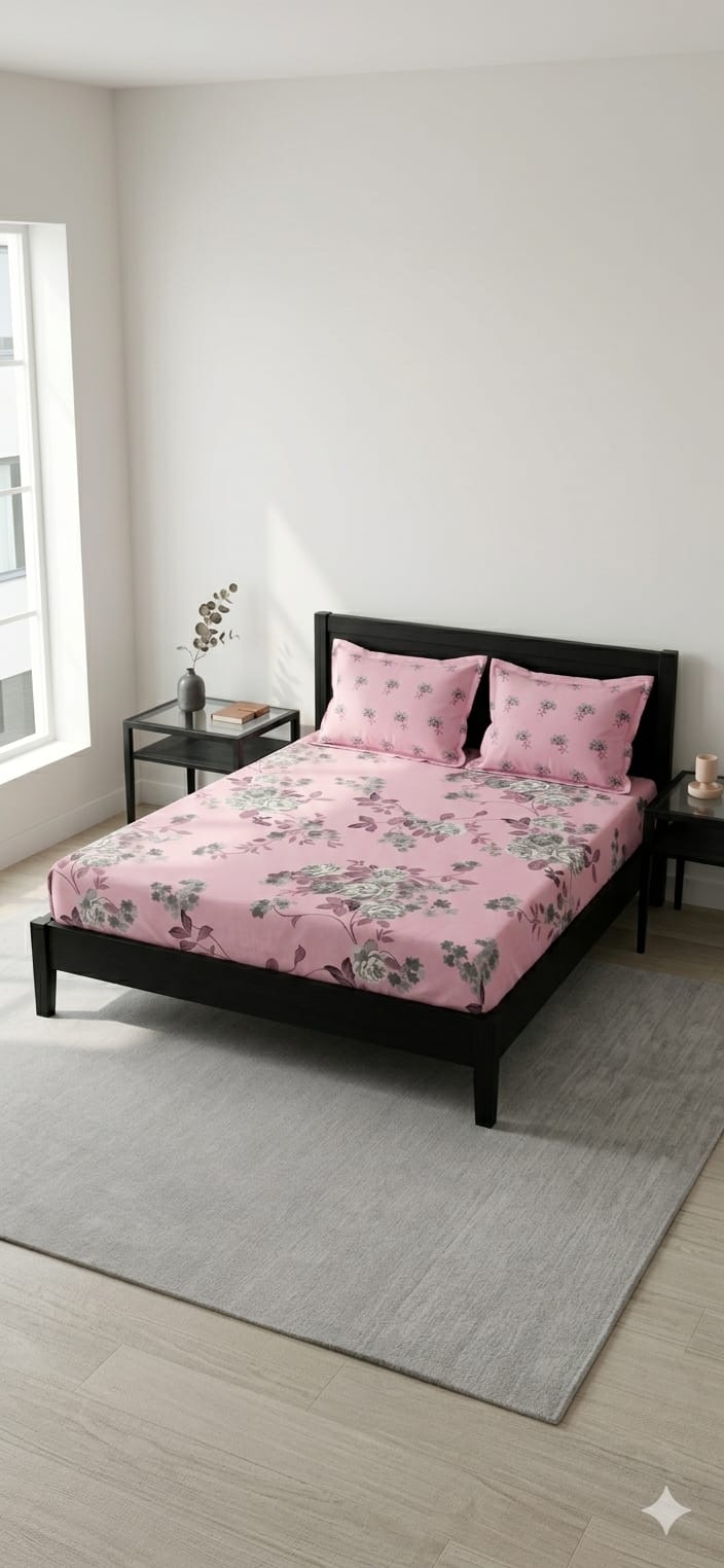SALONIKA PURE COTTON BEDSHEETS Most Demanding Collection Full Printed King Size Bedsheets