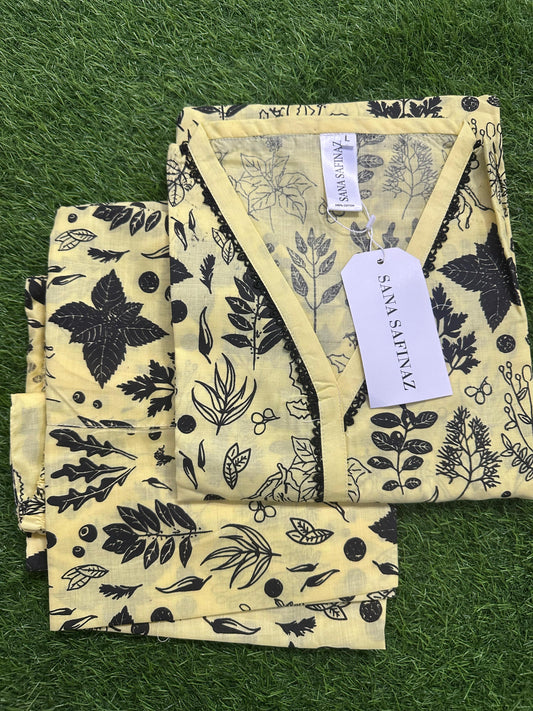 SANASAFINAZ Stitched CORDSET 2PCs Cotton – Ready to Wear 🔥