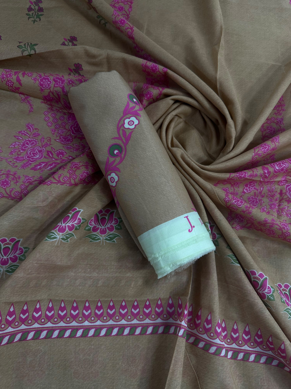 J. Khaki Printed 2Pcs