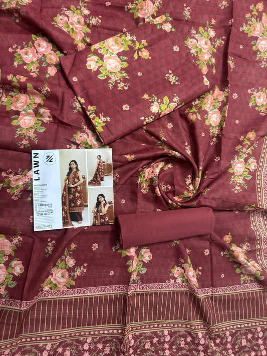 ZELLBURY Unstitched Lawn Collection 2026 Design # WUS26X30819